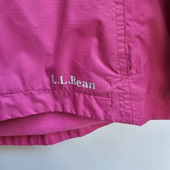 L.L.Bean Pink Jacket, Light Fleece Lining, Size Small (Women) Large (Girl) - Picture 8 of 15